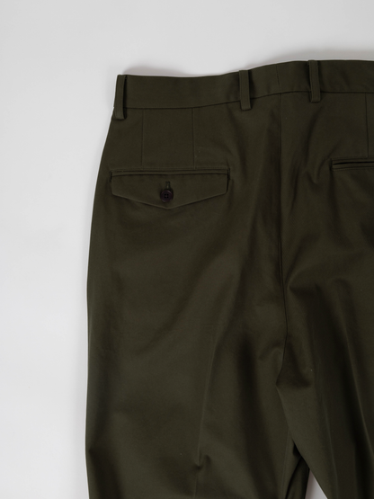 FINX COTTON GABARGINE PANTS｜KHAKI