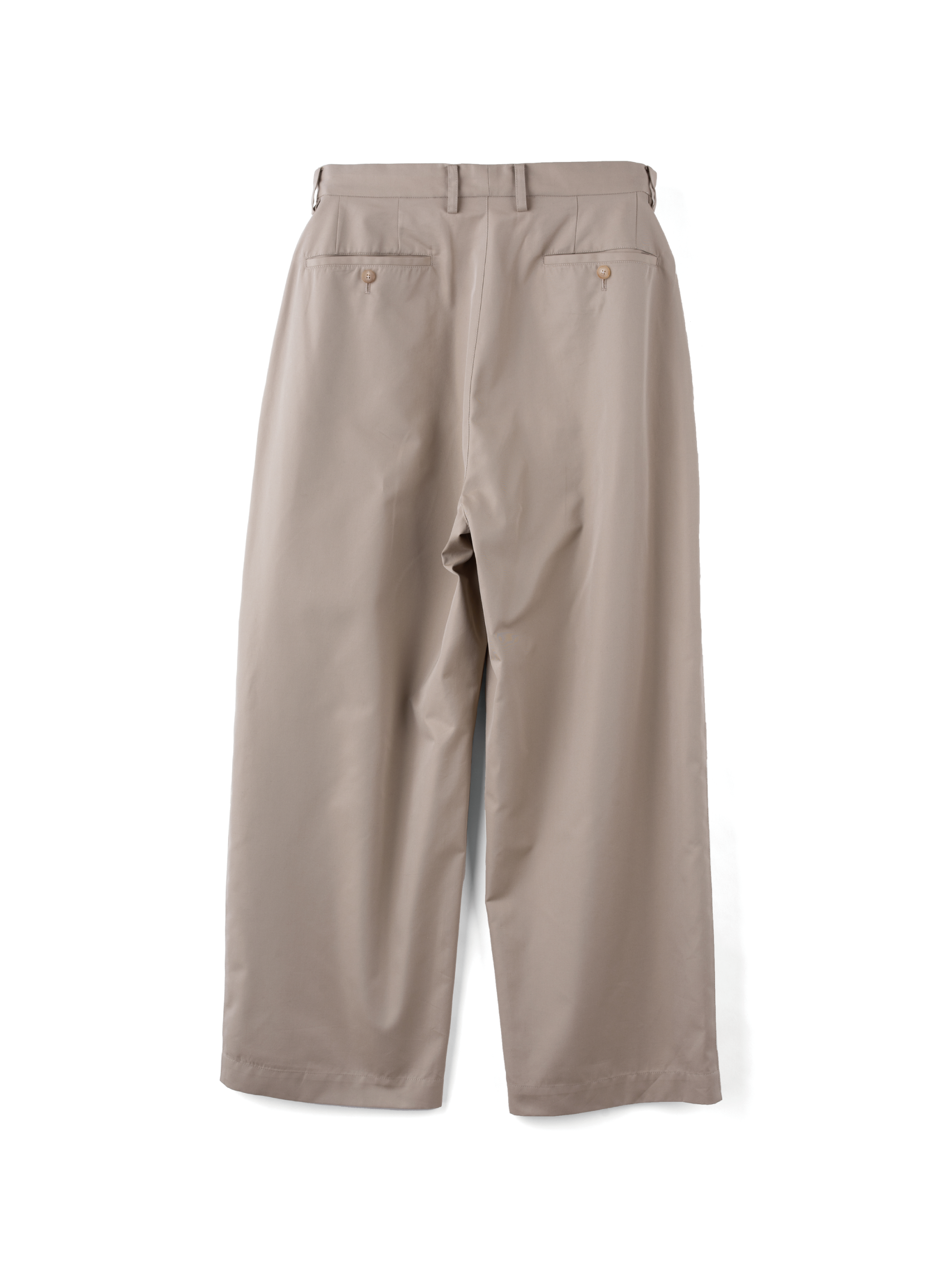 GIZA COTTON/SILK GABARGINE WIDE PANTS |BEIGE