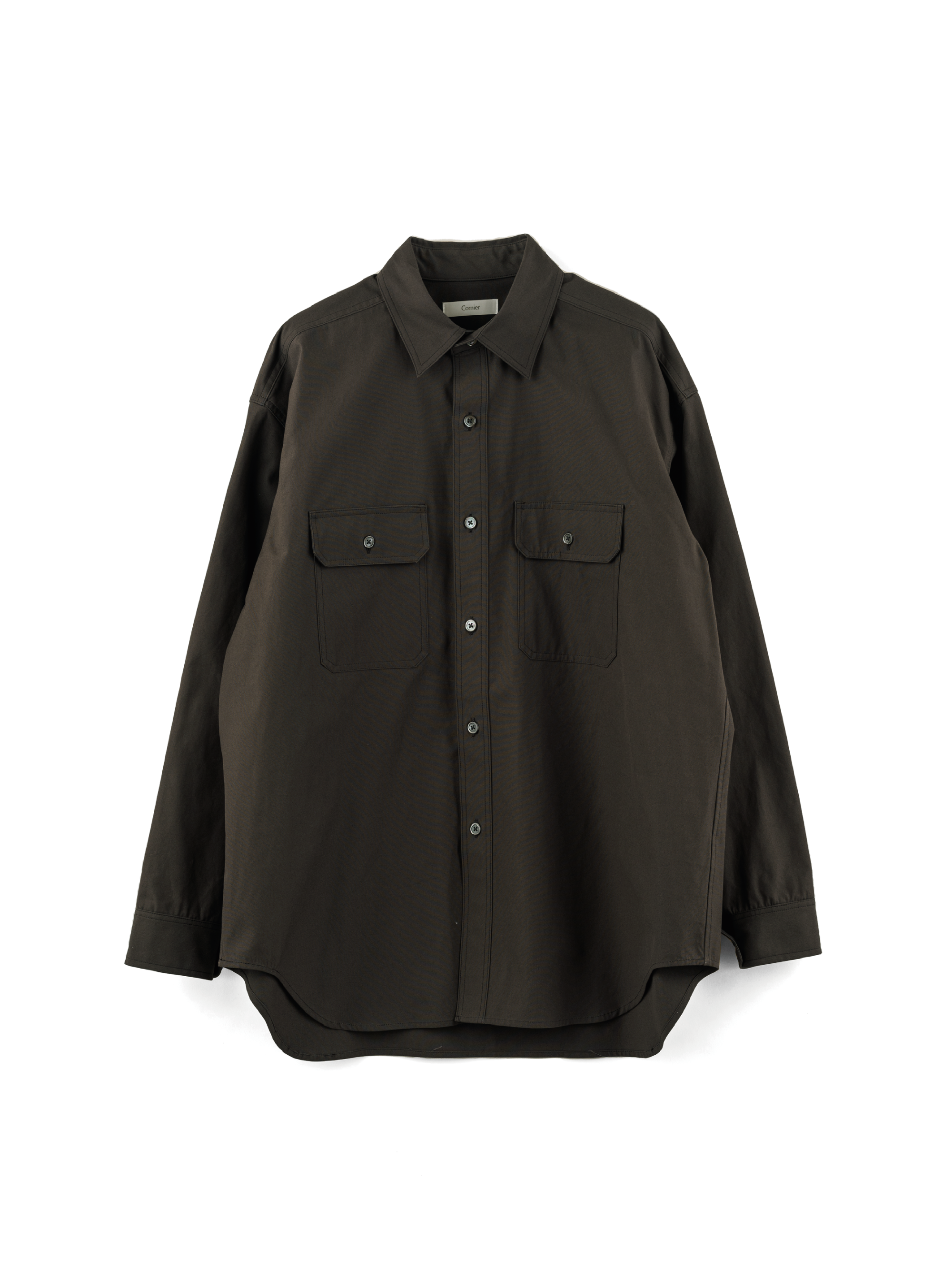 HARD TWISTED COTTON WORKING SHIRTS ｜CHARCOAL – Cornier