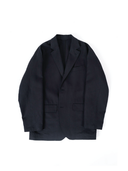 PAPER GABARGINE TAILORED JACKET｜FADED NAVY