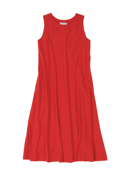 CLEAR JERSEY DRESS｜SCARLET