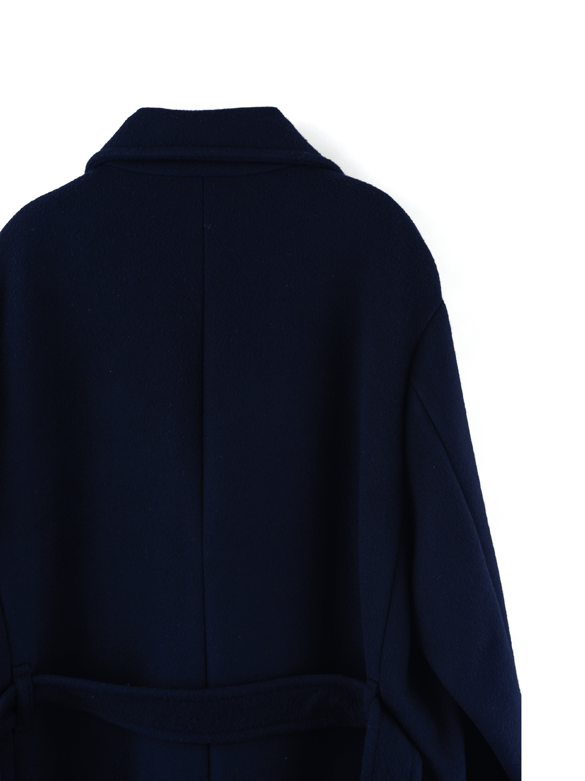 SUPER EXTRA FINE WOOL LONG COAT｜NAVY – Cornier