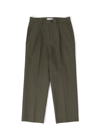 FINX COTTON GABARGINE PANTS｜KHAKI